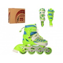 Детские раздвижные роликовые коньки Profi Roller Skates Rainbow Зеленые 31-34 размер Детские раздвижные роликовые коньки Profi Roller Skates Rainbow Зеленые 31-34 размер