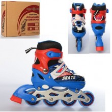 Детские раздвижные роликовые коньки Profi Roller Skates Blue Orange 31-34 размер Детские раздвижные роликовые коньки Profi Roller Skates Blue Orange 31-34 размер