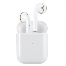 Беспроводные сенсорные Bluetooth наушники HBQ i17 Lightning с кейсом White