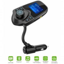 FM-трансмиттер T10 модулятор Bluetooth Handsfree TF / Micro SD AUX 1.44 Экран черный