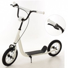 Детский двухколесный самокат iTrike Scooter SR 2-046 Белый большие колеса Детский двухколесный самокат iTrike Scooter SR 2-046 Белый большие колеса