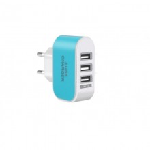 Зарядное устройство адаптер 8600 3 USB MICRO v8 тройной сетевой USB порт 