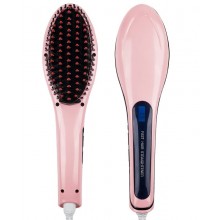 Электрическая расческа выпрямитель с подогревом Fast Hair Straightener HQT-906 Розовая 